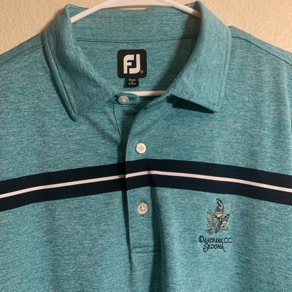 FootJoy Men's Golf Polo Shirt XXL 2XL Short Sleeve Oak Creek CC Sedona Arizona